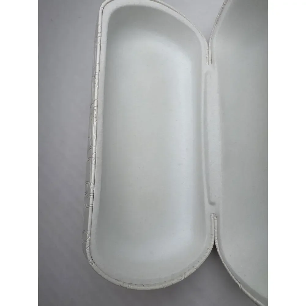 Oakley Sunglasses Hard Clamshell Case White Embossed Logo Large